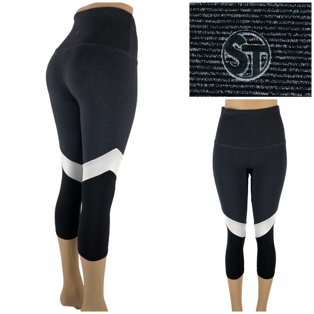 STRUT THIS ST Women's Large Leggings Gray Duplex Nylon Blend Heathered